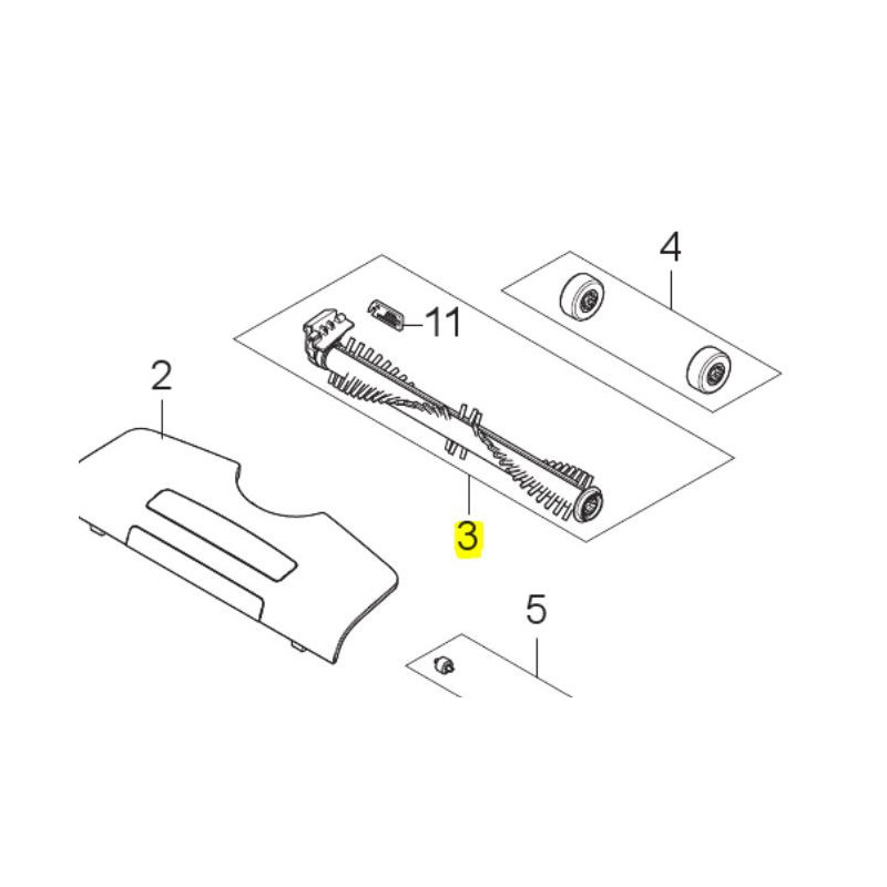 Kit Escova para Aspirador Vertical Nilfisk