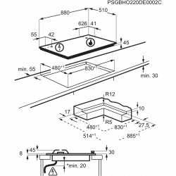 Placa AEG HKB95453NB
